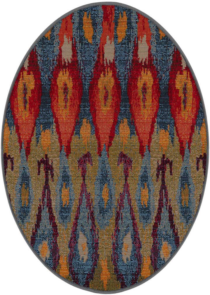 2' 7 x 2' 7 Easy-Clean Modern Indoor / Outdoor Round Rug