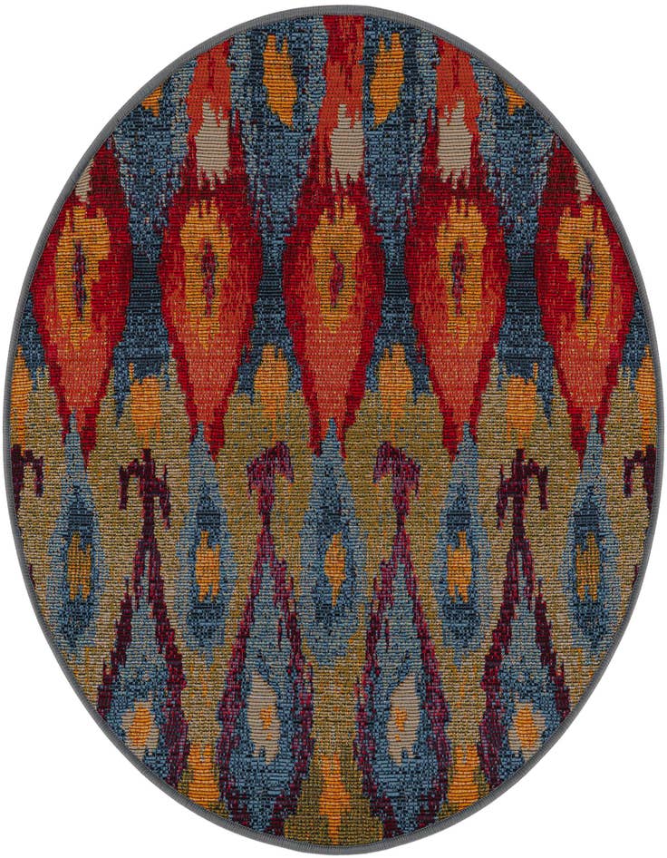 Detail image of 2' 7 x 2' 7 Easy-Clean Modern Indoor / Outdoor Round Rug