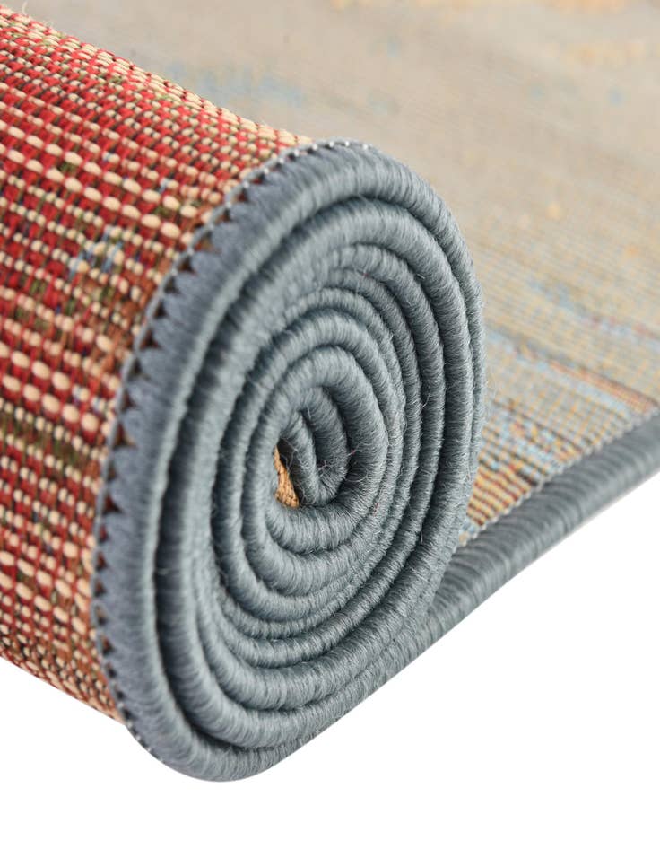 Detail image of 8' x 8'  Washable Modern Indoor / Outdoor Round Rug