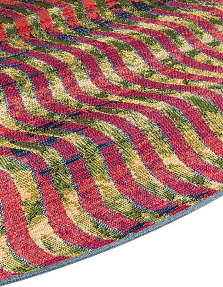 Detail image of 8' x 8' Easy-Clean Modern Indoor / Outdoor Round Rug