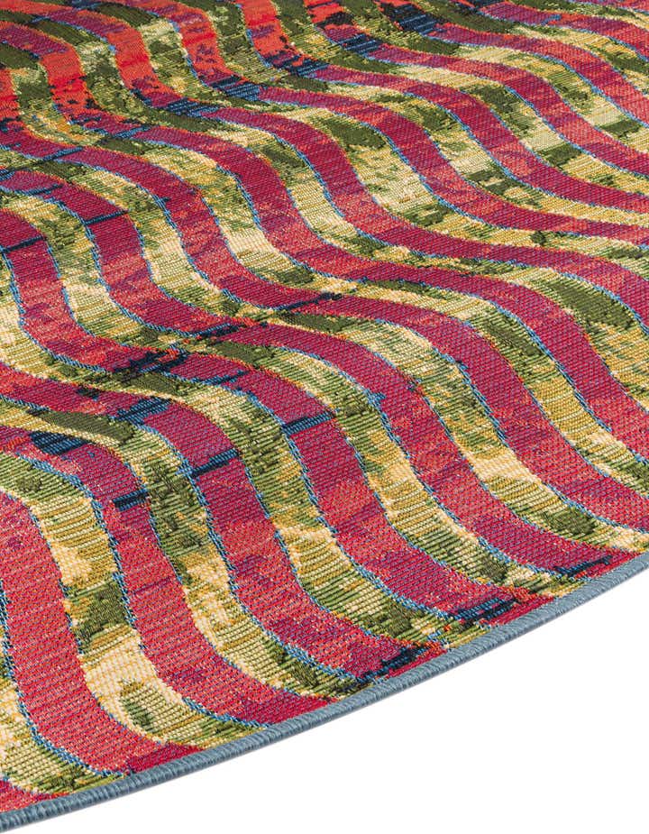 8' x 8' Easy-Clean Modern Indoor / Outdoor Round Rug