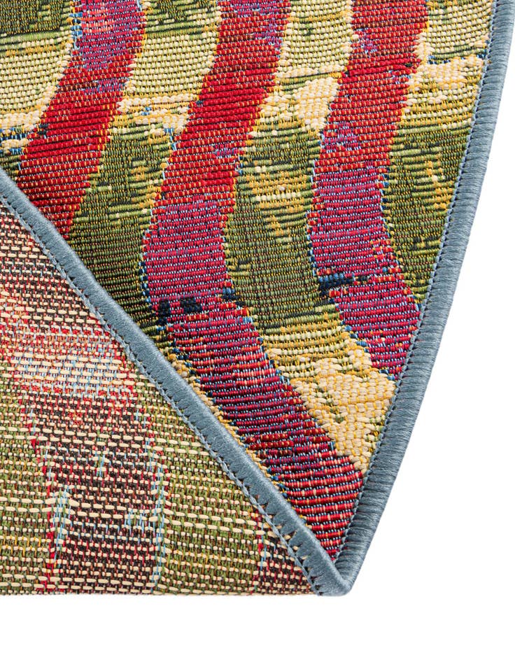 Detail image of 8' x 8' Easy-Clean Modern Indoor / Outdoor Round Rug