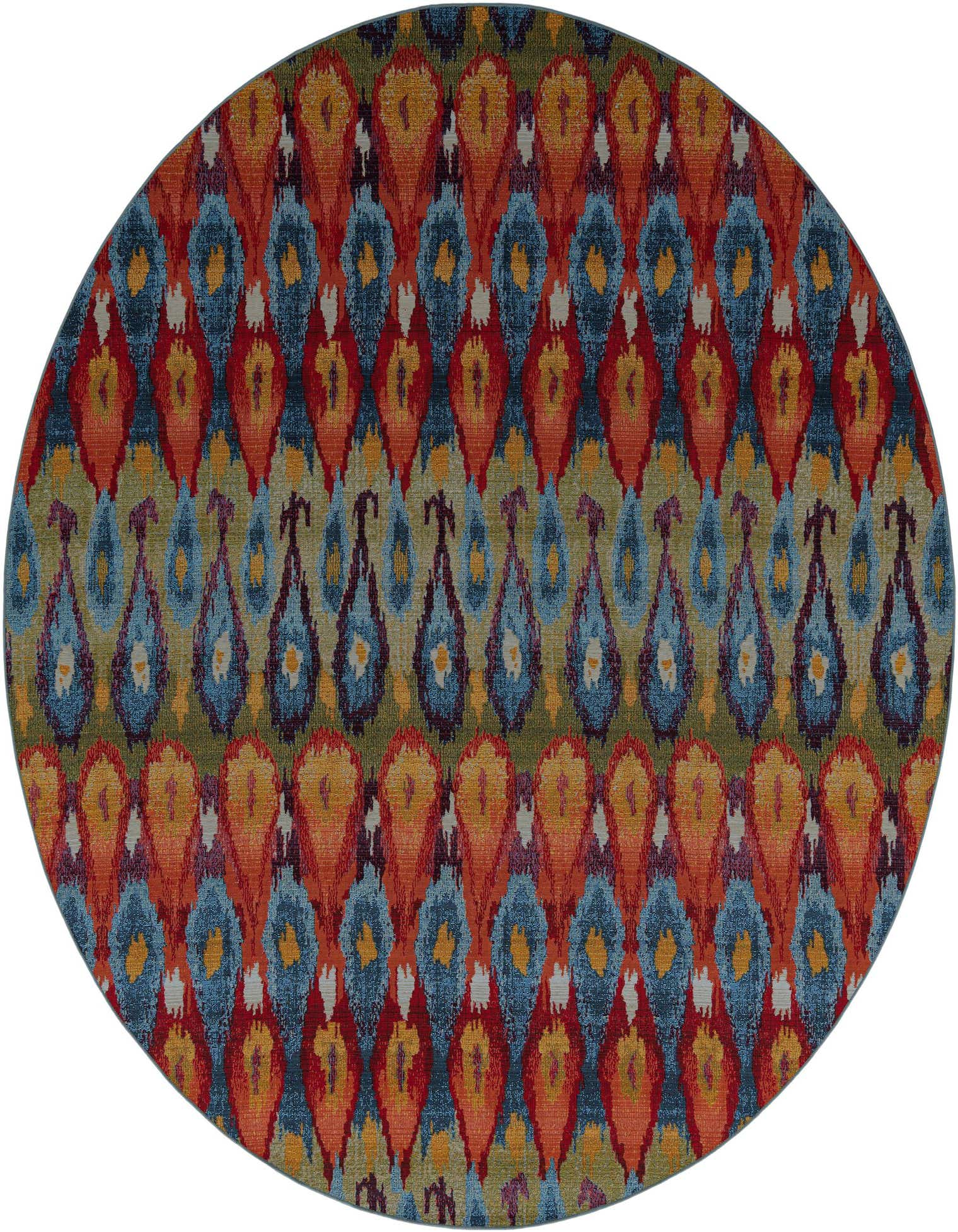 10' x 10' Easy-Clean Modern Indoor / Outdoor Round Rug