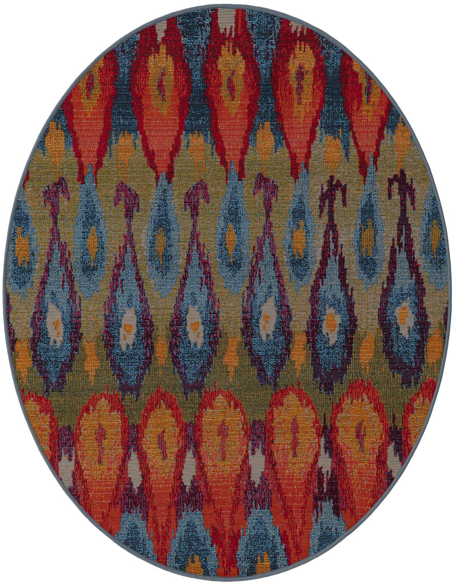 4' x 4' Easy-Clean Modern Indoor / Outdoor Round Rug