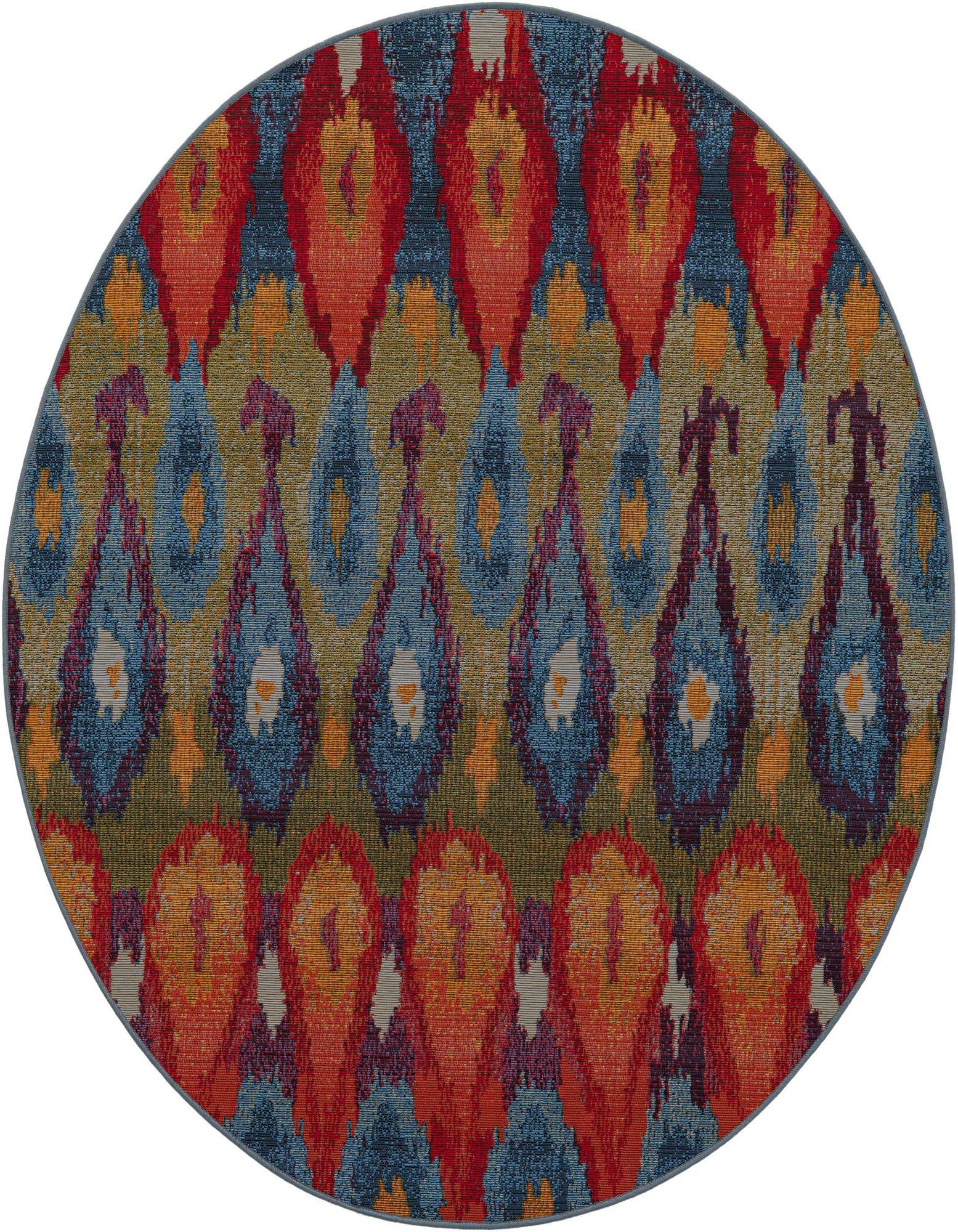 5' x 5' Easy-Clean Modern Indoor / Outdoor Round Rug