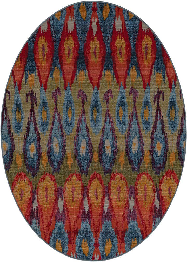 6' x 6' Easy-Clean Modern Indoor / Outdoor Round Rug
