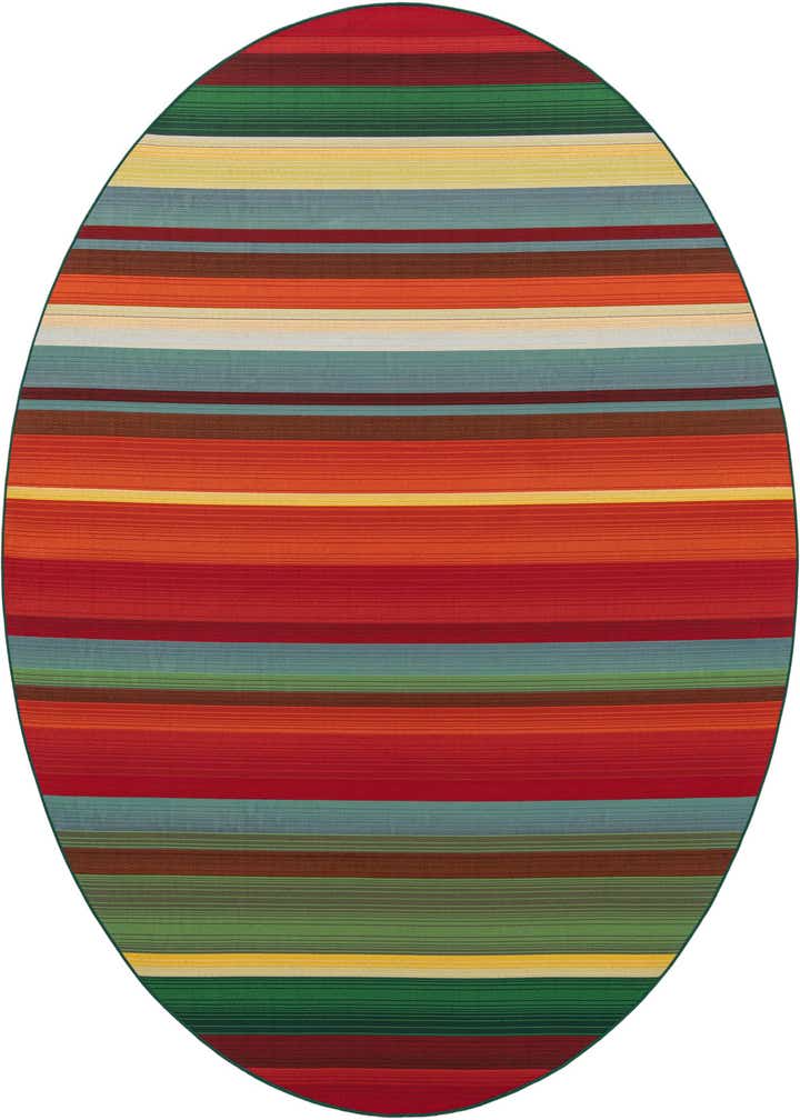10' x 10' Easy-Clean Modern Indoor / Outdoor Round Rug