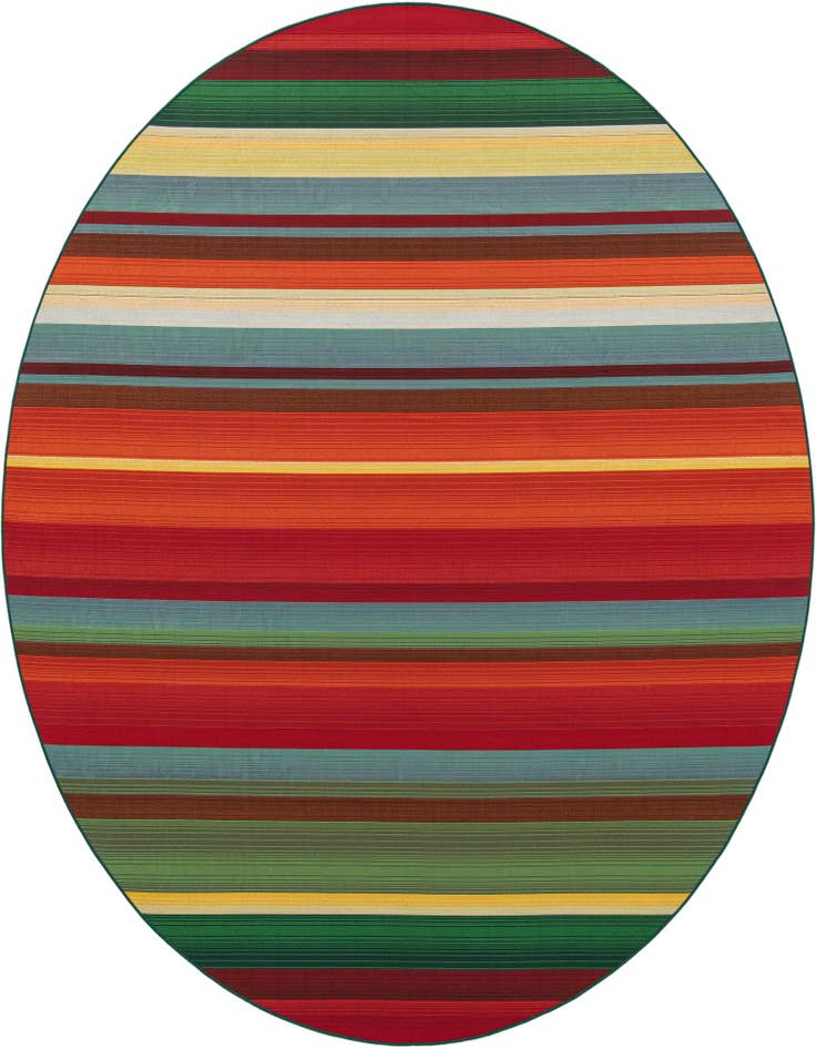Detail image of 10' x 10' Easy-Clean Modern Indoor / Outdoor Round Rug