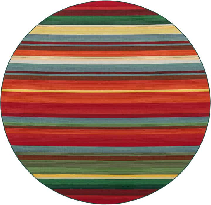 10' x 10' Easy-Clean Modern Indoor / Outdoor Round Rug