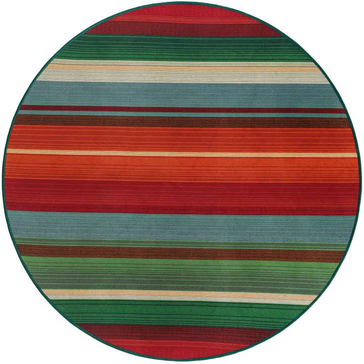 4' x 4' Easy-Clean Modern Indoor / Outdoor Round Rug