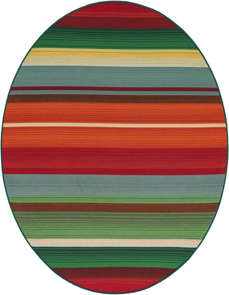 Detail image of 5' x 5' Easy-Clean Modern Indoor / Outdoor Round Rug