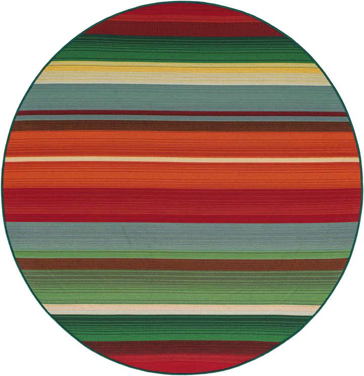 5' x 5' Easy-Clean Modern Indoor / Outdoor Round Rug