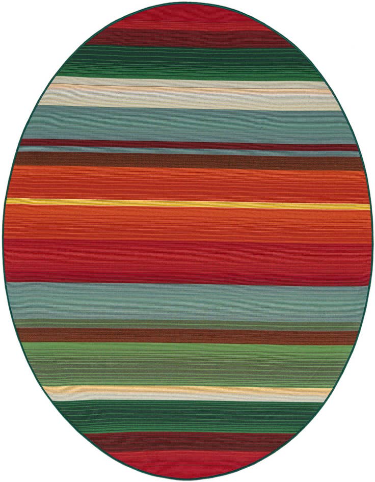 Detail image of 6' x 6' Easy-Clean Modern Indoor / Outdoor Round Rug