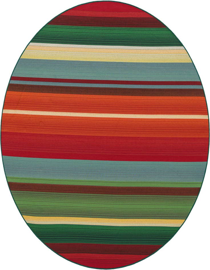 Detail image of 7' x 7' Easy-Clean Modern Indoor / Outdoor Round Rug