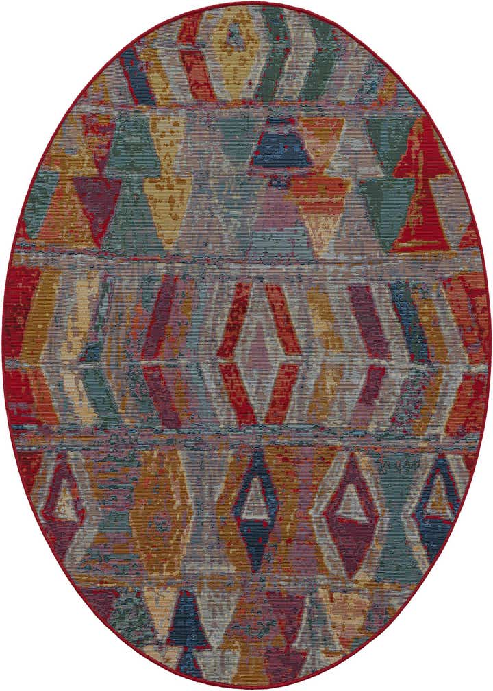 5' x 5' Easy-Clean Modern Indoor / Outdoor Round Rug