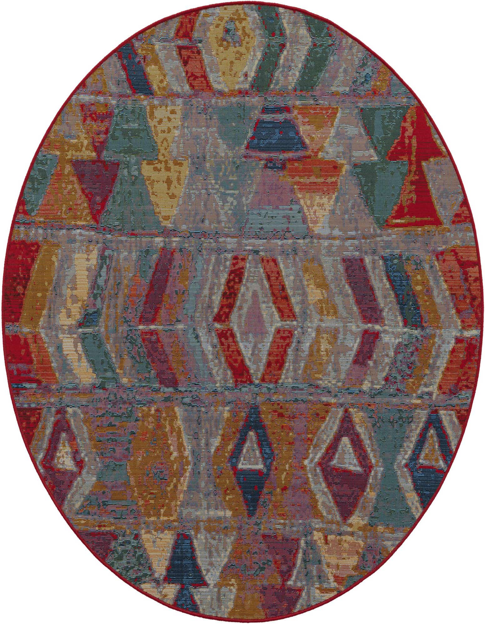 5' x 5' Easy-Clean Modern Indoor / Outdoor Round Rug