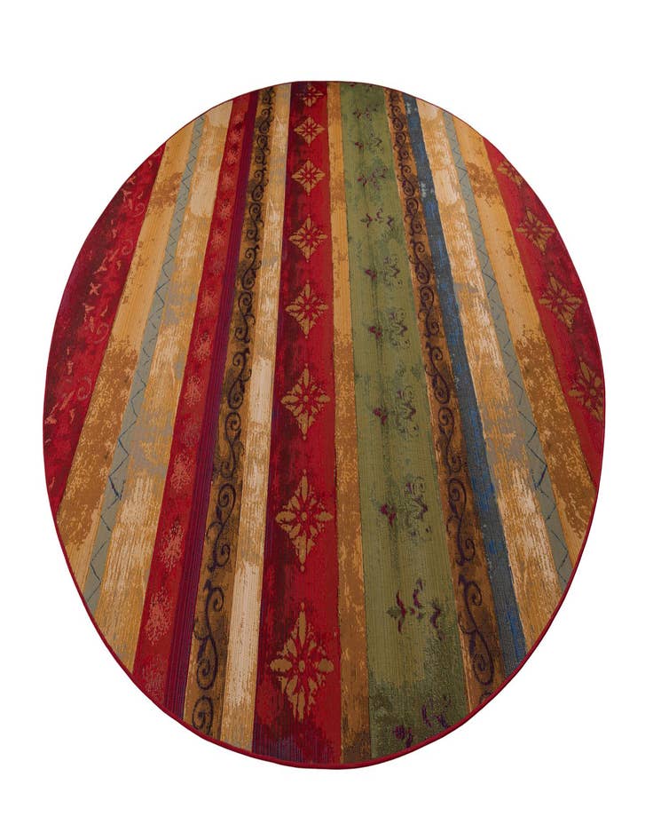 Detail image of 10' x 10'  Washable Modern Indoor / Outdoor Round Rug