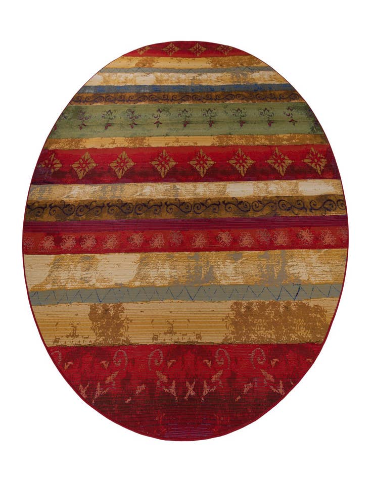 Detail image of 10' x 10'  Washable Modern Indoor / Outdoor Round Rug