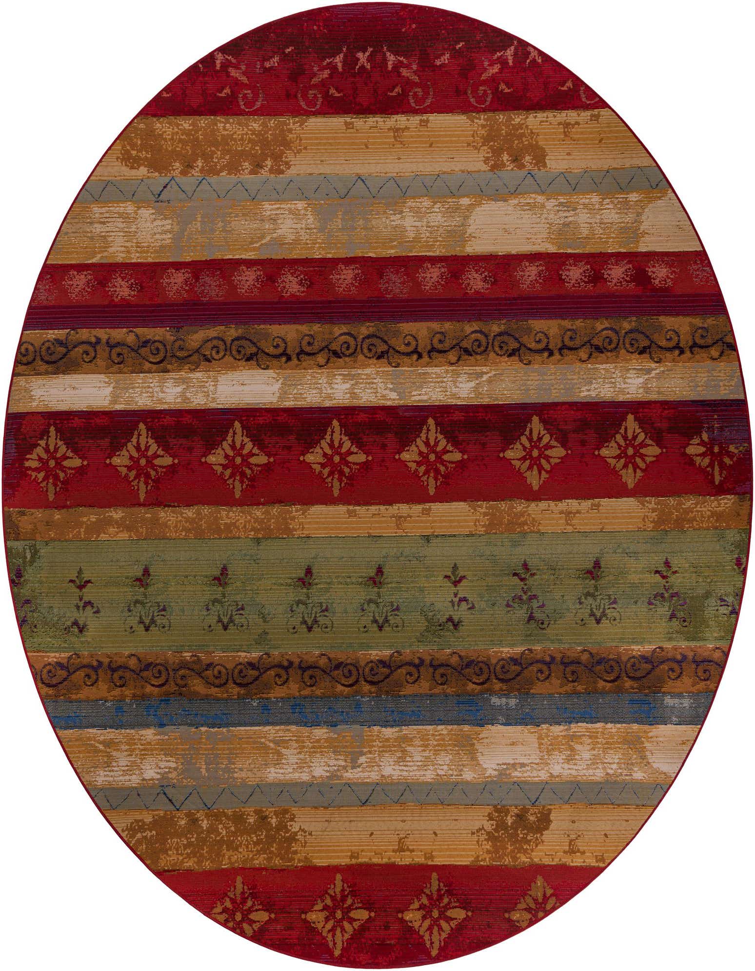 10' x 10' Easy-Clean Modern Indoor / Outdoor Round Rug