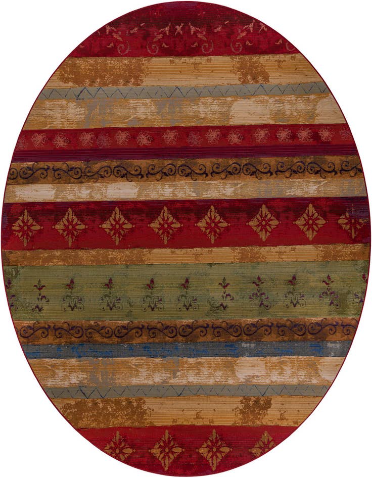 Detail image of 10' x 10' Easy-Clean Modern Indoor / Outdoor Round Rug