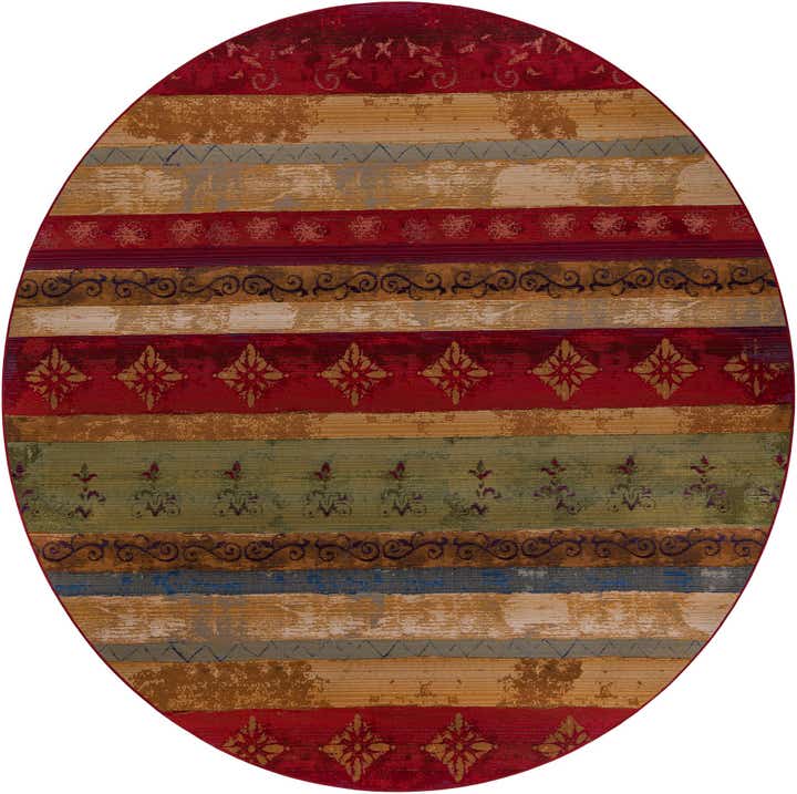 10' x 10' Easy-Clean Modern Indoor / Outdoor Round Rug