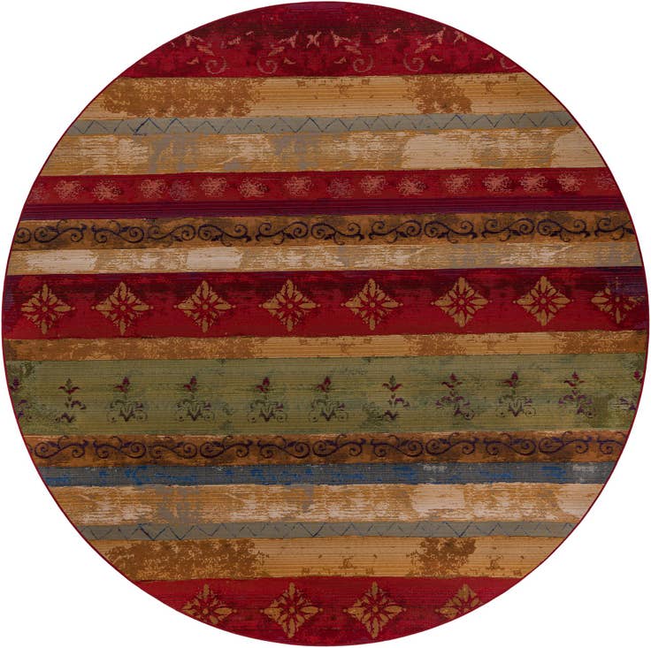 Detail image of 10' x 10' Easy-Clean Modern Indoor / Outdoor Round Rug