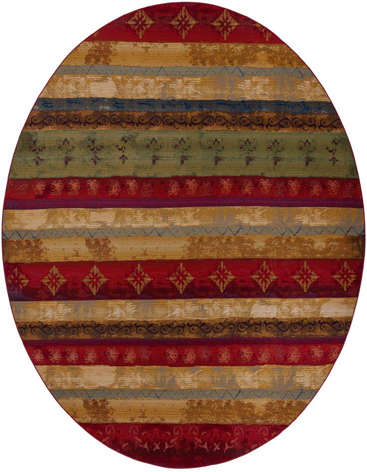 Detail image of 12' x 12' Easy-Clean Modern Indoor / Outdoor Round Rug