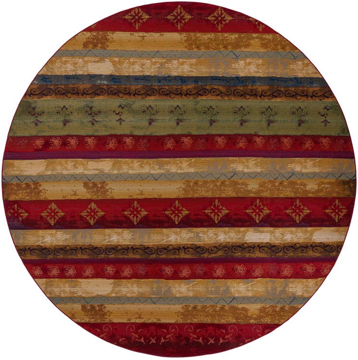 Detail image of 12' x 12' Easy-Clean Modern Indoor / Outdoor Round Rug