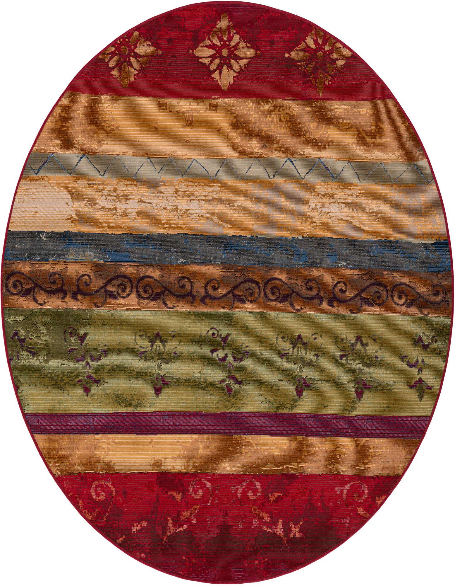 6' x 6' Easy-Clean Modern Indoor / Outdoor Round Rug