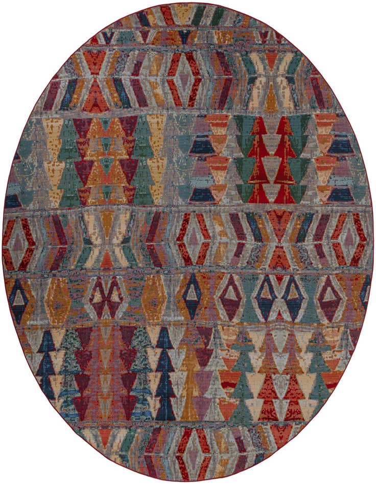 Detail image of 12' x 12' Easy-Clean Modern Indoor / Outdoor Round Rug
