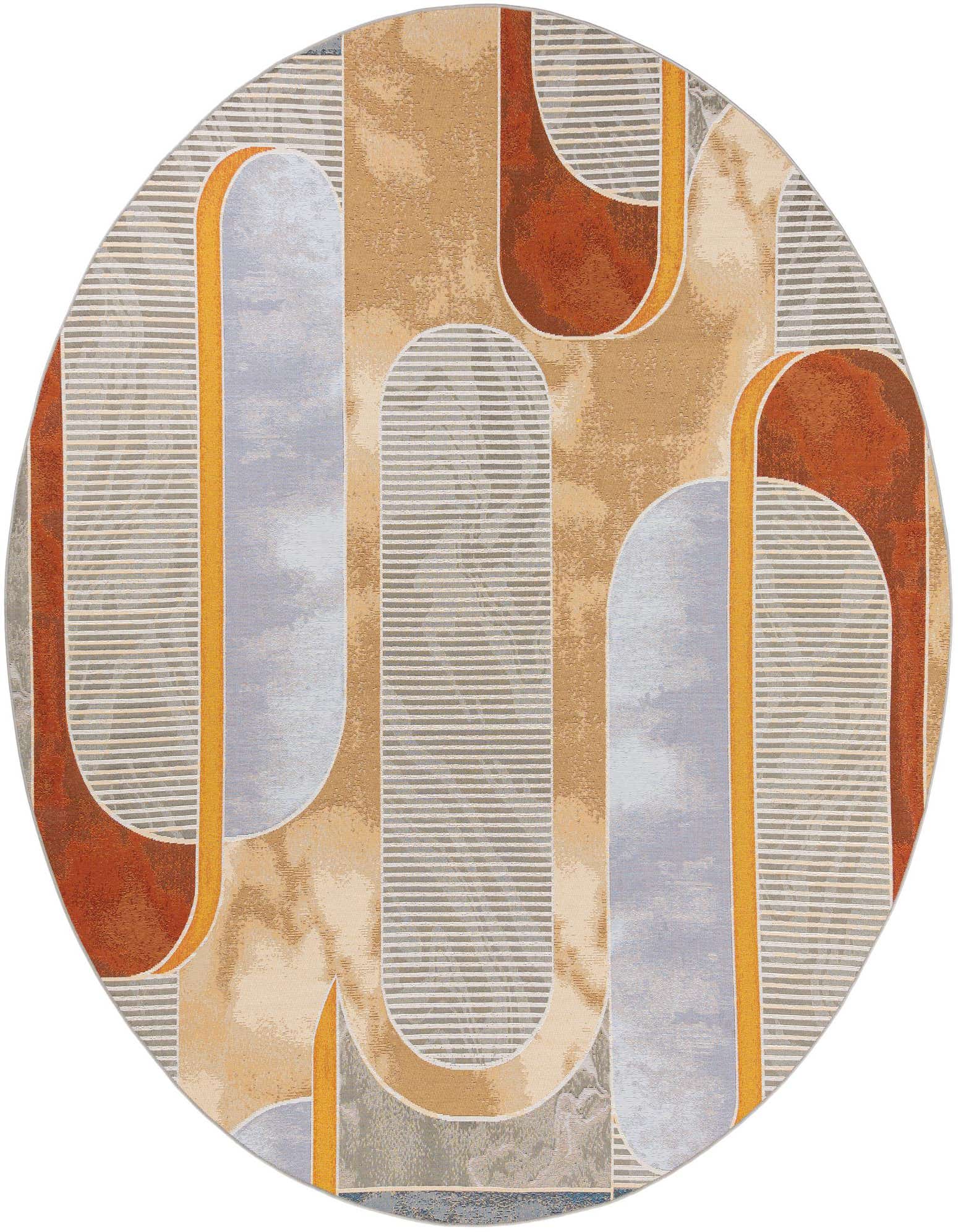 10' x 10' Easy-Clean Modern Indoor / Outdoor Round Rug