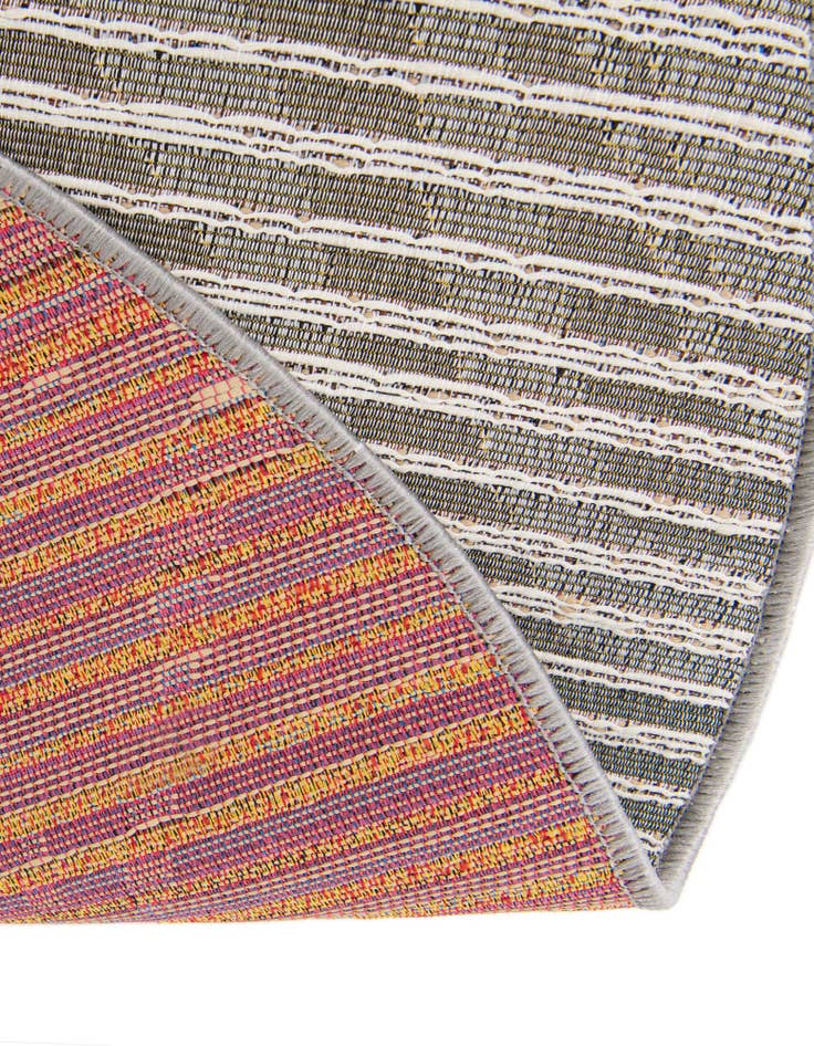 Detail image of 3' 3 x 3' 3 Easy-Clean Modern Indoor / Outdoor Round Rug