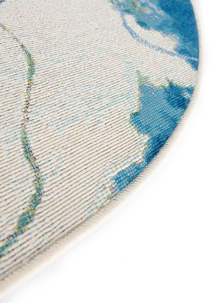 7' 10 x 7' 10 Easy-Clean Modern Indoor / Outdoor Round Rug
