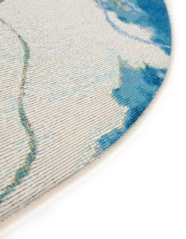 7' 10 x 7' 10 Easy-Clean Modern Indoor / Outdoor Round Rug