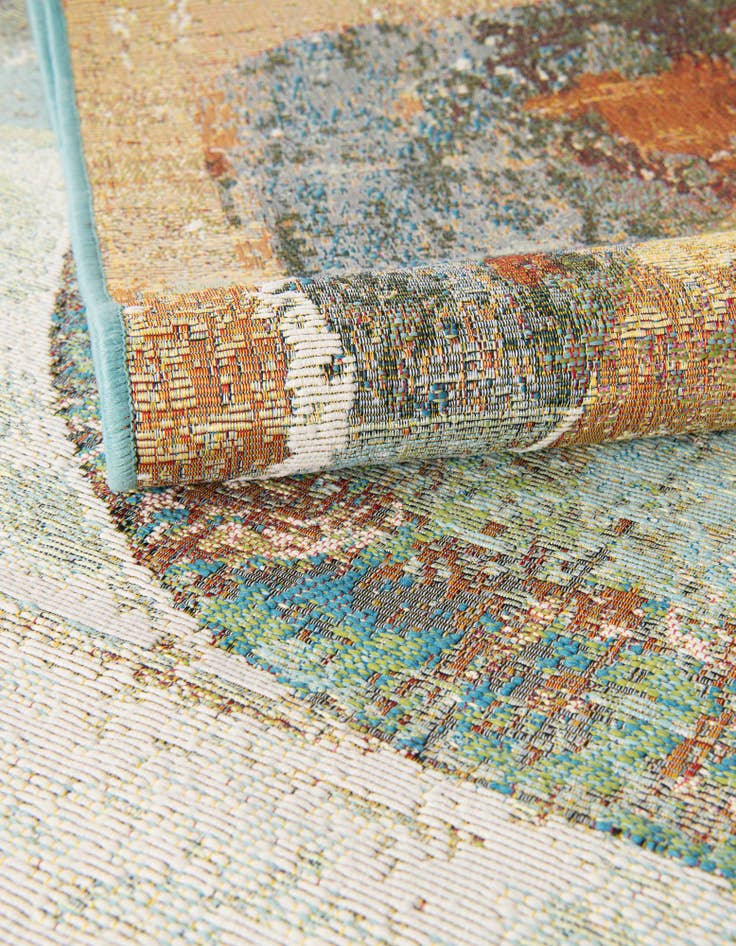 Detail image of 10' x 10' Easy-Clean Modern Indoor / Outdoor Round Rug