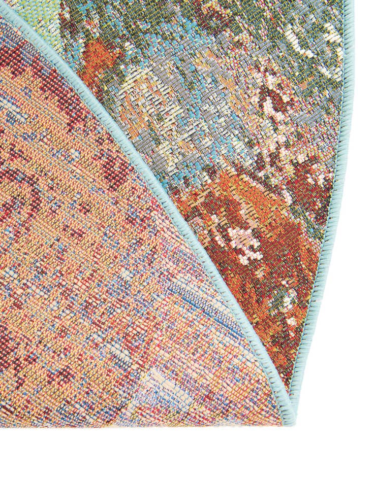 Detail image of 10' x 10' Easy-Clean Modern Indoor / Outdoor Round Rug