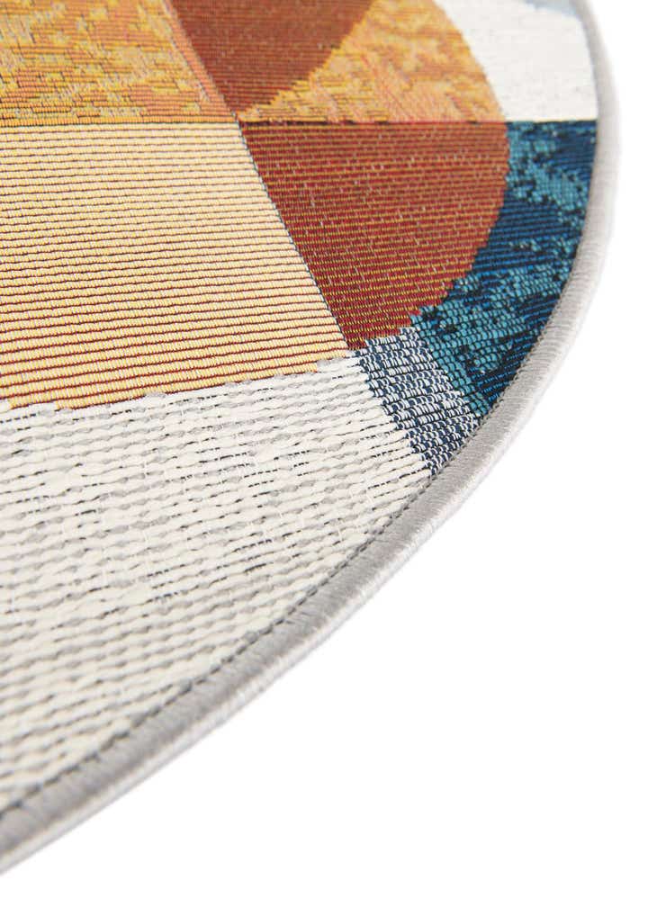 10' x 10' Easy-Clean Modern Indoor / Outdoor Round Rug