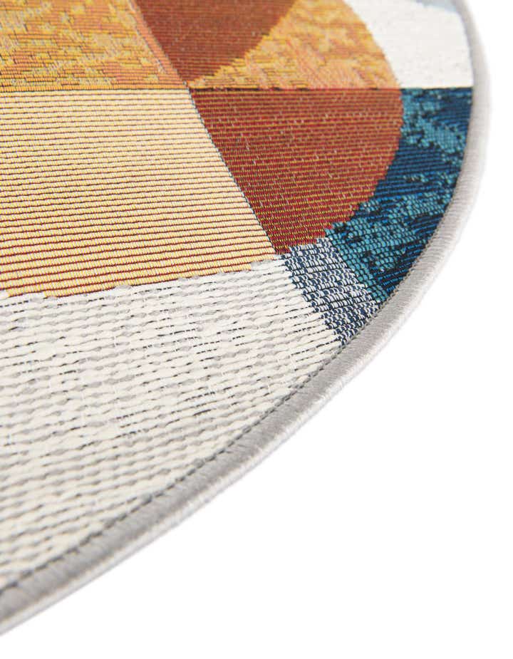 10' x 10' Easy-Clean Modern Indoor / Outdoor Round Rug