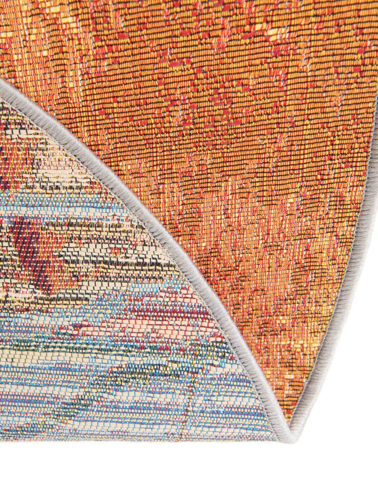 Detail image of 3' 3 x 3' 3  Washable Modern Indoor / Outdoor Round Rug