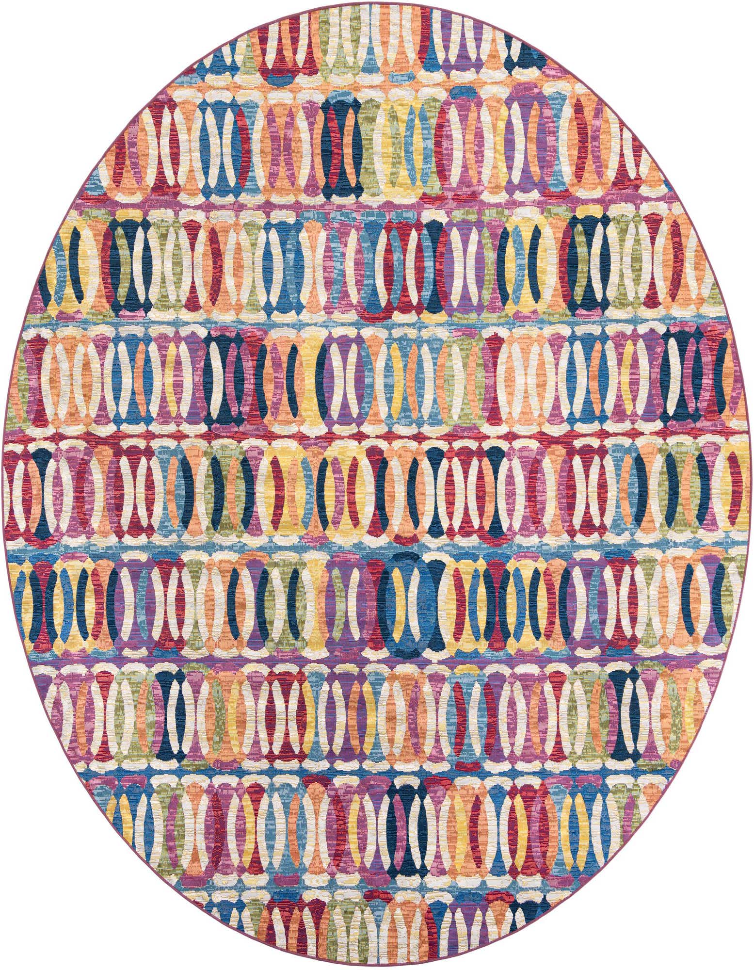 10' x 10' Easy-Clean Modern Indoor / Outdoor Round Rug