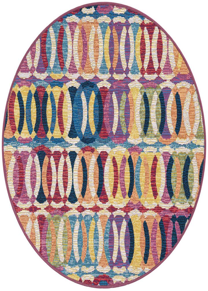 3' 3 x 3' 3 Easy-Clean Modern Indoor / Outdoor Round Rug