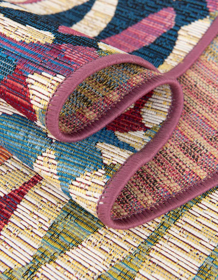 Detail image of  7' 10 x 7' 10  Washable Modern Indoor / Outdoor Round Rug