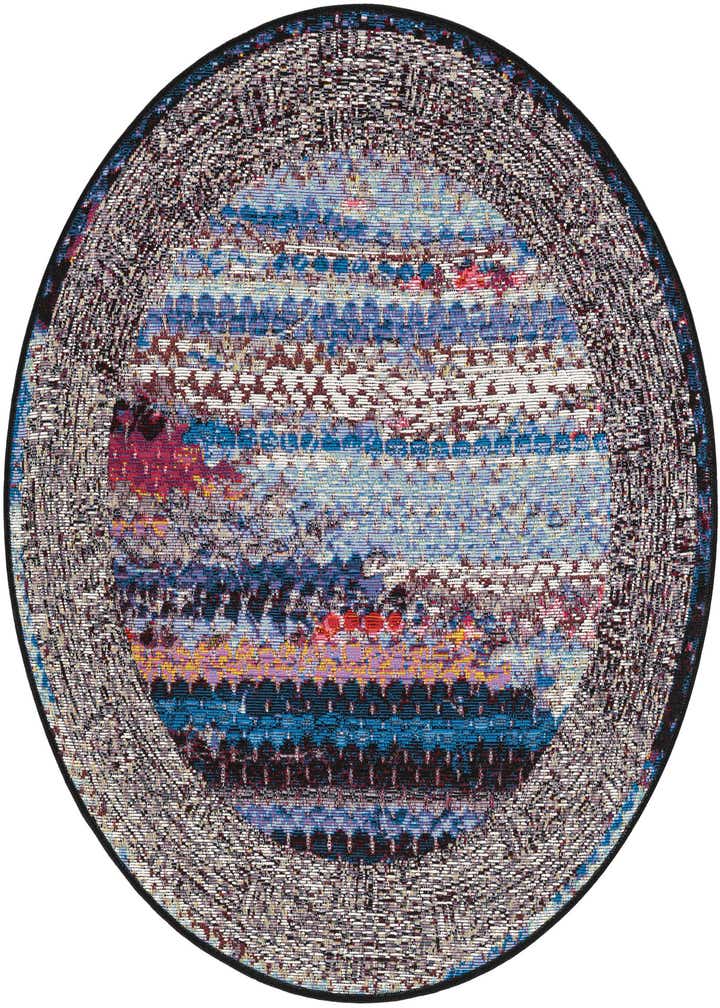 3' x 3' Easy-Clean Modern Indoor / Outdoor Round Rug