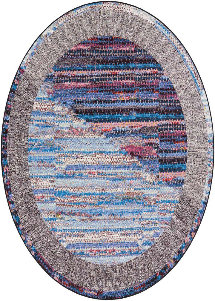 7' 10 x 7' 10 Easy-Clean Modern Indoor / Outdoor Round Rug