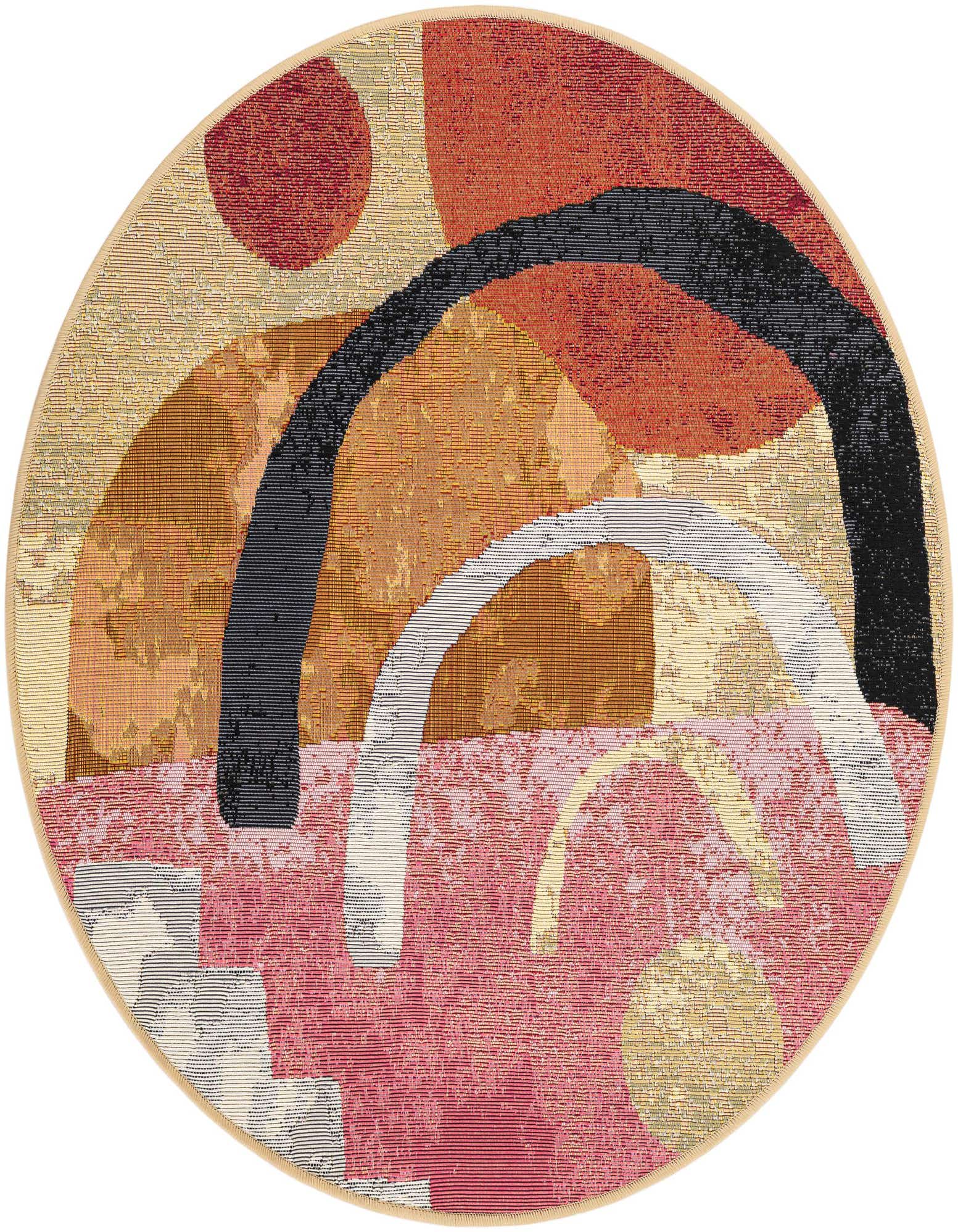 3' x 3' Easy-Clean Modern Indoor / Outdoor Round Rug