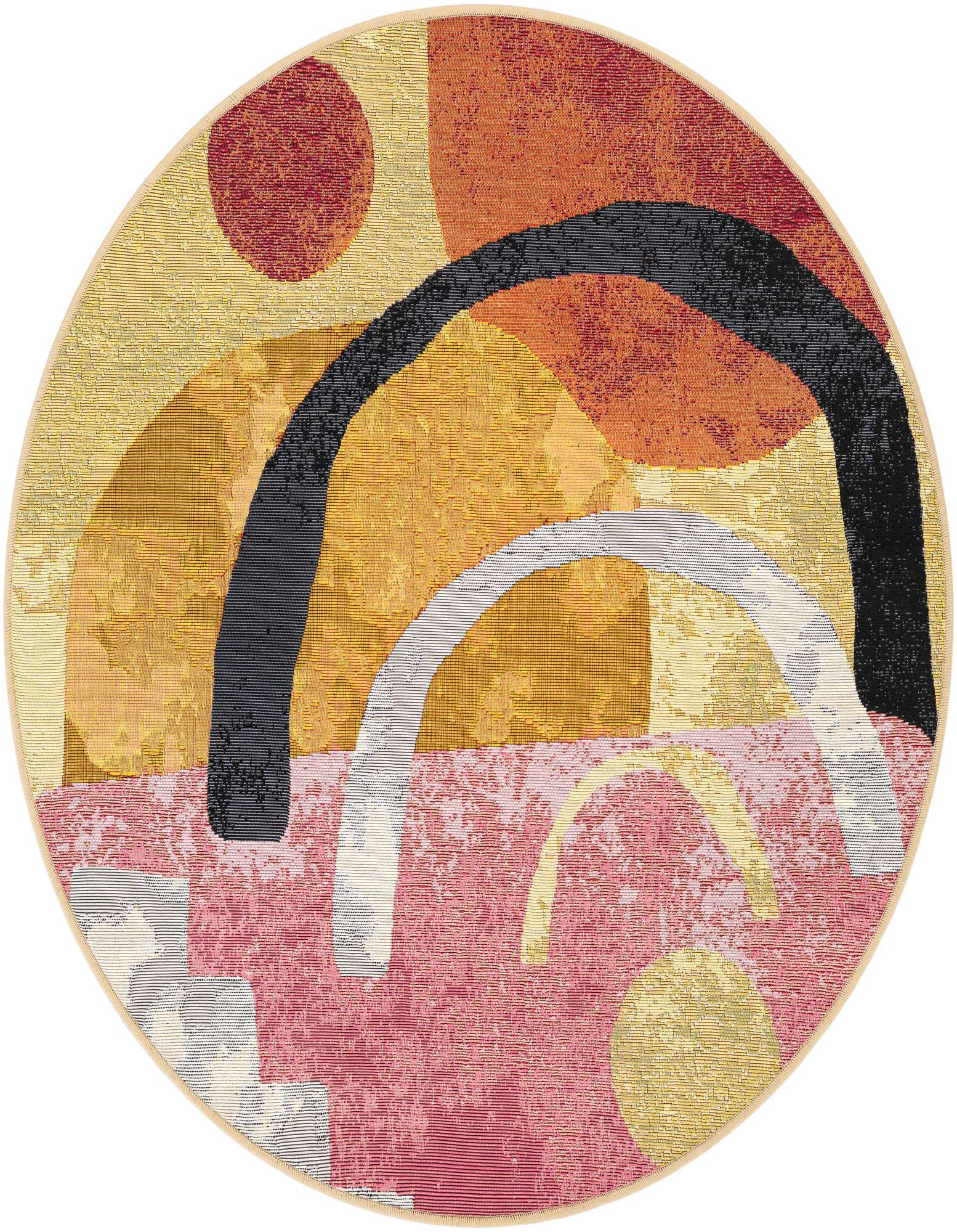 4' x 4' Easy-Clean Modern Indoor / Outdoor Round Rug