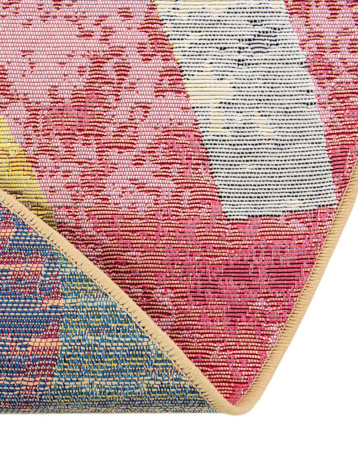 Detail image of 4' x 4' Easy-Clean Modern Indoor / Outdoor Round Rug