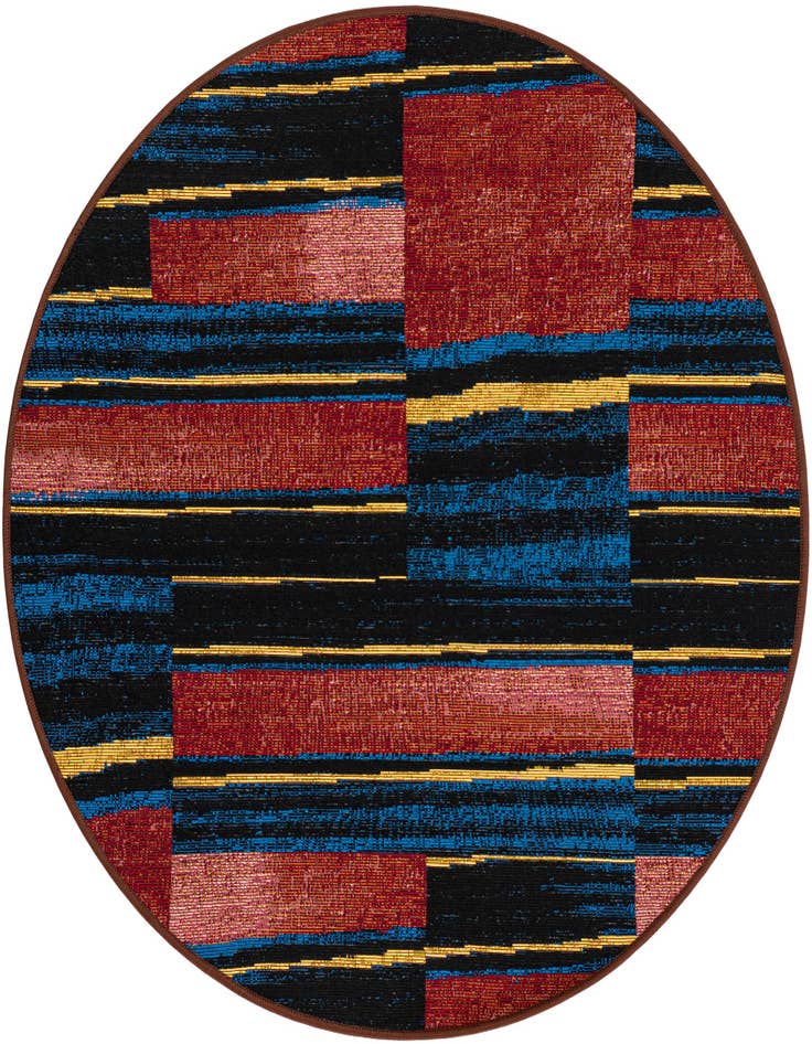 Detail image of 3' x 3' Easy-Clean Modern Indoor / Outdoor Round Rug