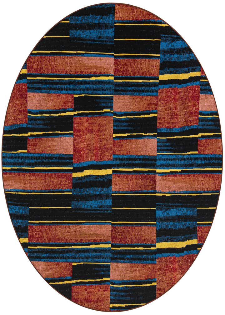 7' 10 x 7' 10 Easy-Clean Modern Indoor / Outdoor Round Rug