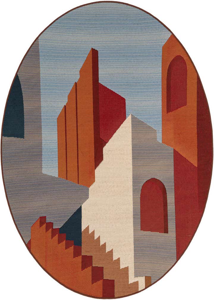 5' x 5' Easy-Clean Modern Indoor / Outdoor Round Rug